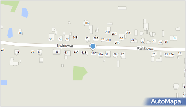 Ciechanów, Kwiatowa, 31C, mapa Ciechanów