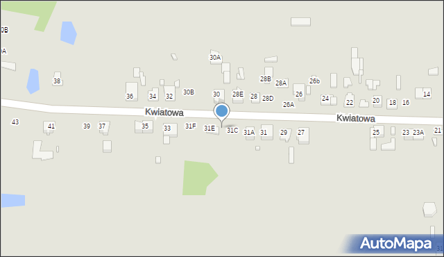 Ciechanów, Kwiatowa, 31D, mapa Ciechanów