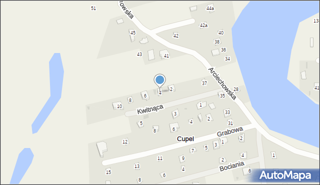 Cupel, Kwitnąca, 4, mapa Cupel