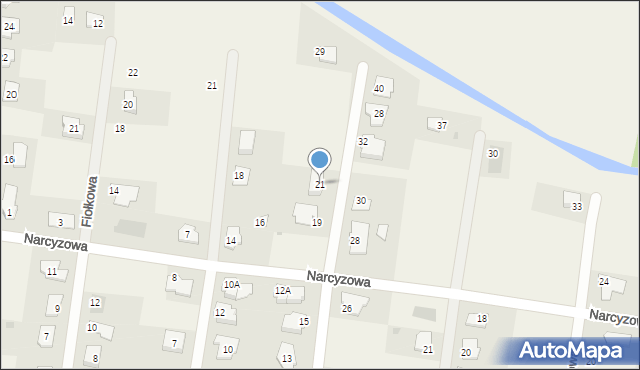 Czarnowo, Kwiatowa, 21, mapa Czarnowo