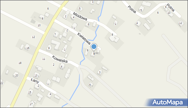 Czaszyn, Kwiatowa, 8, mapa Czaszyn