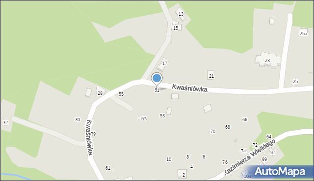 Czchów, Kwaśniówka, 51, mapa Czchów