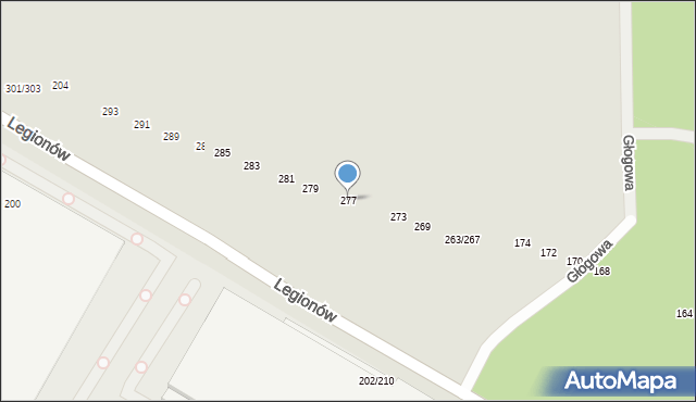 Częstochowa, Kwiatowa, 277, mapa Częstochowy