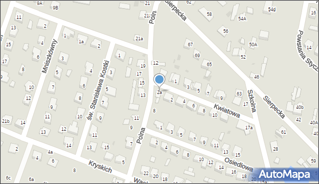 Drobin, Kwiatowa, 2a, mapa Drobin