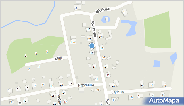 Dzierzgoń, Kwiatowa, 15, mapa Dzierzgoń