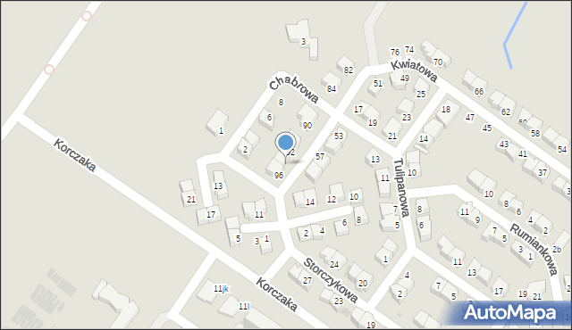 Dzierżoniów, Kwiatowa, 94, mapa Dzierżoniów