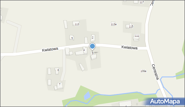 Frydrychowice, Kwiatowa, 3, mapa Frydrychowice