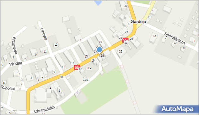 Gardeja, Kwidzyńska, 18a, mapa Gardeja