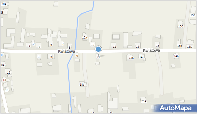 Gorzyce Wielkie, Kwiatowa, 11, mapa Gorzyce Wielkie