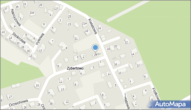 Gościcino, Kwiatowa, 15, mapa Gościcino