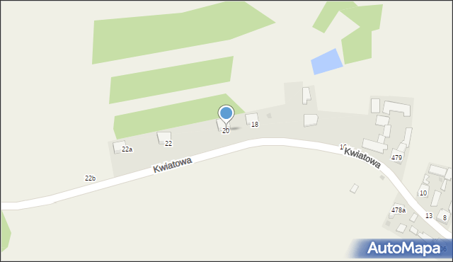 Grębów, Kwiatowa, 20, mapa Grębów