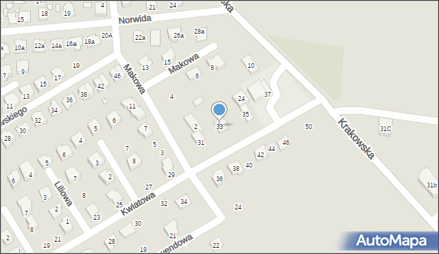 Grodków, Kwiatowa, 33, mapa Grodków