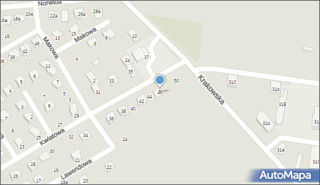 Grodków, Kwiatowa, 46, mapa Grodków