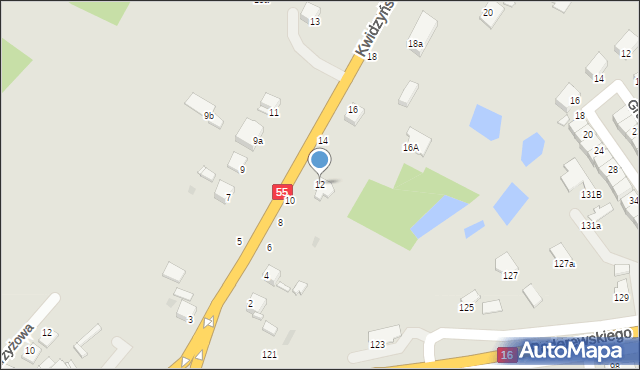 Grudziądz, Kwidzyńska, 12, mapa Grudziądza