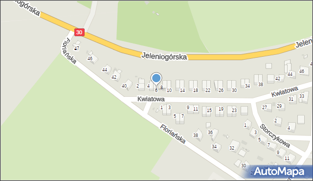 Gryfów Śląski, Kwiatowa, 6, mapa Gryfów Śląski