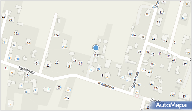 Izabelin-Dziekanówek, Kwiatowa, 12A, mapa Izabelin-Dziekanówek