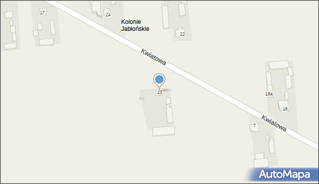 Jabłonna Lacka, Kwiatowa, 13, mapa Jabłonna Lacka