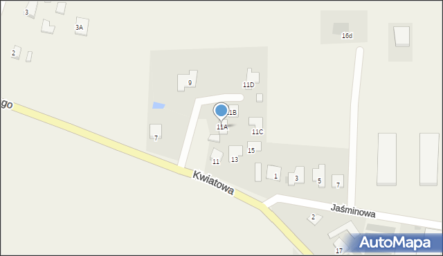 Jacewo, Kwiatowa, 11A, mapa Jacewo