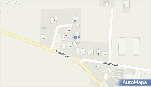 Jacewo, Kwiatowa, 15, mapa Jacewo