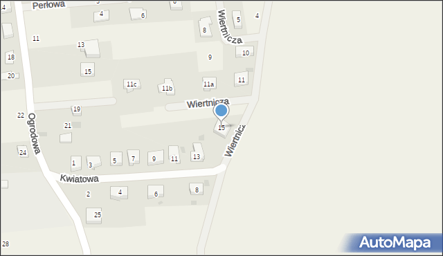 Jaczów, Kwiatowa, 15, mapa Jaczów