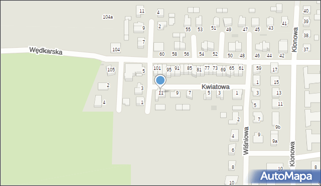 Janikowo, Kwiatowa, 11, mapa Janikowo