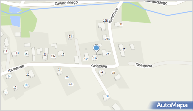 Jarząbkowice, Kwiatowa, 23d, mapa Jarząbkowice