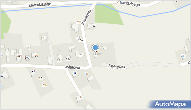 Jarząbkowice, Kwiatowa, 27A, mapa Jarząbkowice