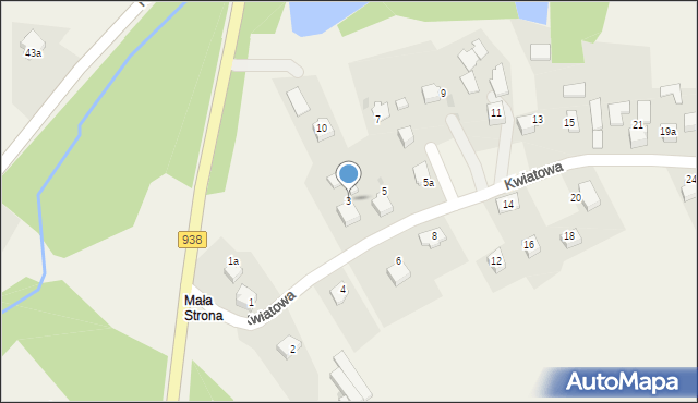 Jarząbkowice, Kwiatowa, 3, mapa Jarząbkowice