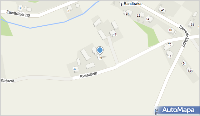 Jarząbkowice, Kwiatowa, 39, mapa Jarząbkowice