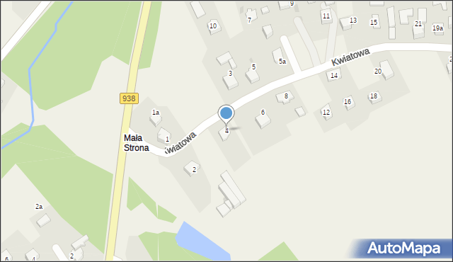 Jarząbkowice, Kwiatowa, 4, mapa Jarząbkowice