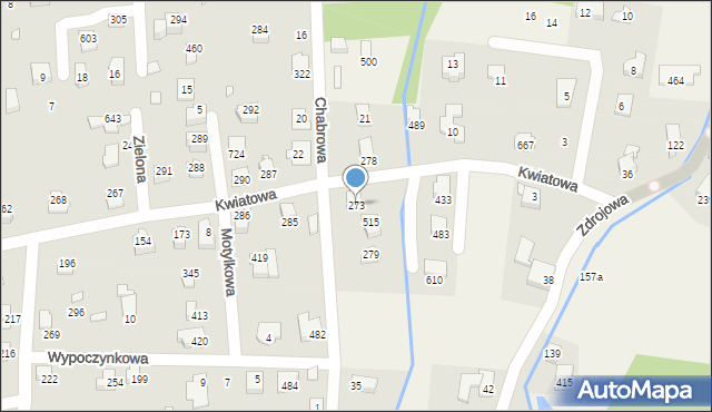 Jaworze, Kwiatowa, 273, mapa Jaworze