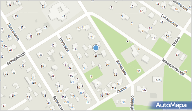 Józefów, Kwiatowa, 28, mapa Józefów