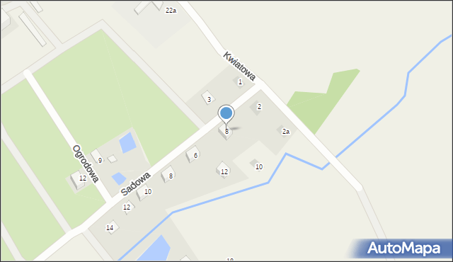 Kalinowo, Kwiatowa, 8, mapa Kalinowo