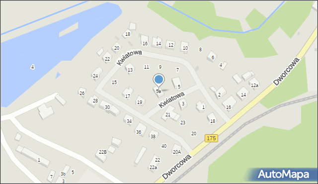 Kalisz Pomorski, Kwiatowa, 5a, mapa Kalisz Pomorski