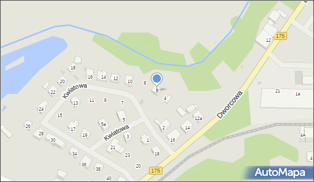 Kalisz Pomorski, Kwiatowa, 6, mapa Kalisz Pomorski