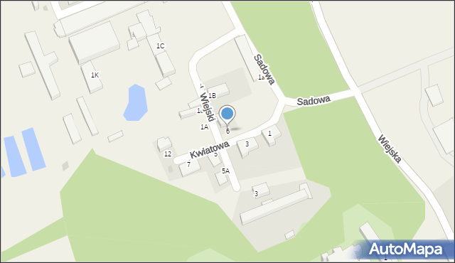 Kamieniec, Kwiatowa, 6, mapa Kamieniec