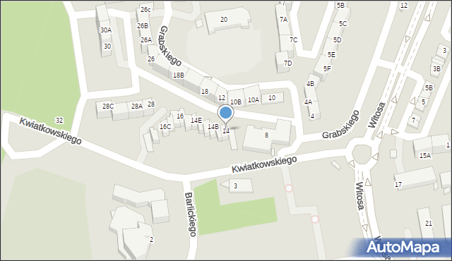 Katowice, Kwiatkowskiego Eugeniusza, 14, mapa Katowic