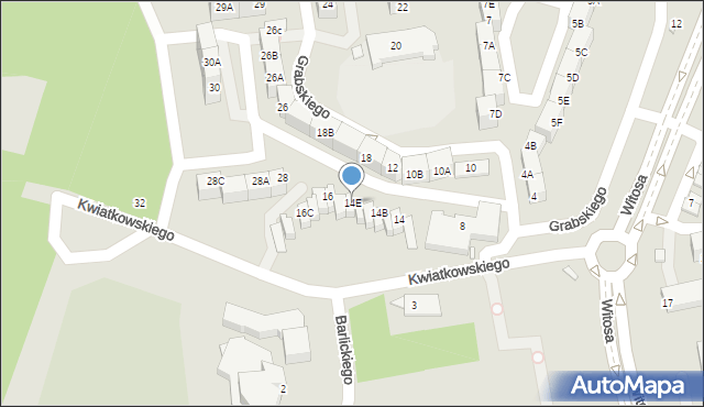 Katowice, Kwiatkowskiego Eugeniusza, 14E, mapa Katowic