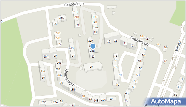 Katowice, Kwiatkowskiego Eugeniusza, 22A, mapa Katowic