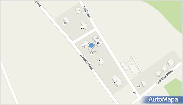 Kazimierz, Kwietniowa, 23b, mapa Kazimierz