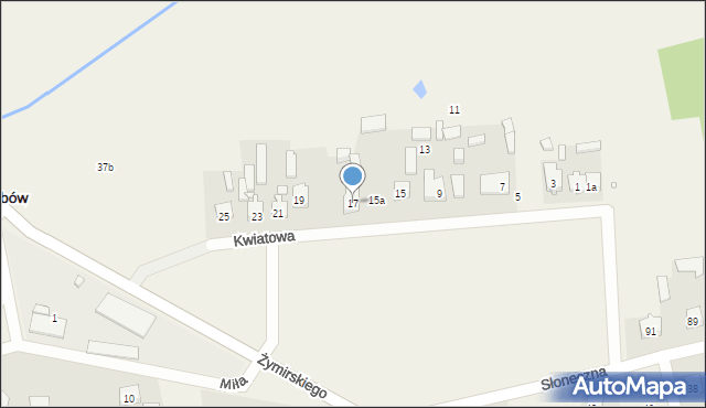 Klembów, Kwiatowa, 17, mapa Klembów