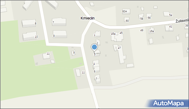 Kmiecin, Kwiatowa, 3, mapa Kmiecin