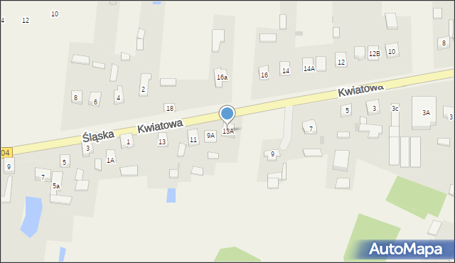 Kolonia Poczesna, Kwiatowa, 13A, mapa Kolonia Poczesna