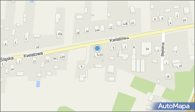 Kolonia Poczesna, Kwiatowa, 7, mapa Kolonia Poczesna