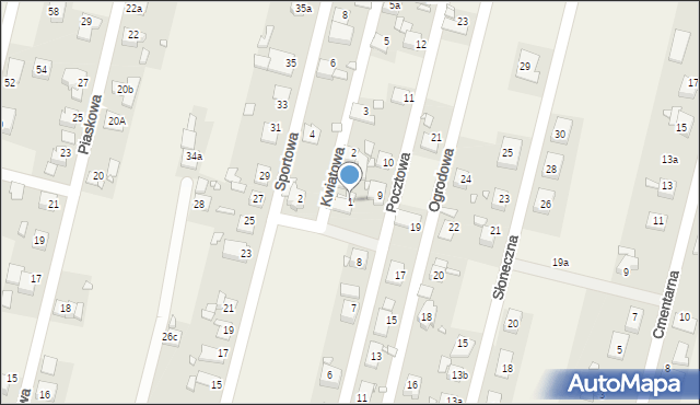 Komprachcice, Kwiatowa, 1, mapa Komprachcice