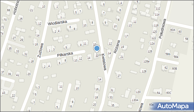 Końskie, Kwiatowa, 12, mapa Końskie