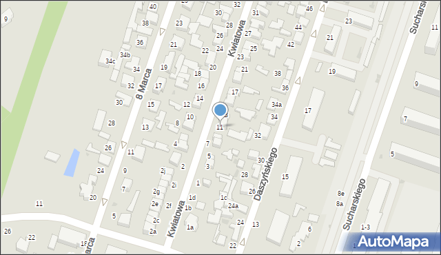 Konstantynów Łódzki, Kwiatowa, 11, mapa Konstantynów Łódzki