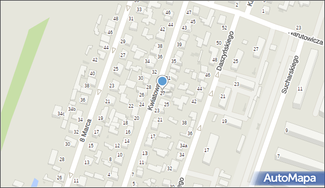 Konstantynów Łódzki, Kwiatowa, 27, mapa Konstantynów Łódzki