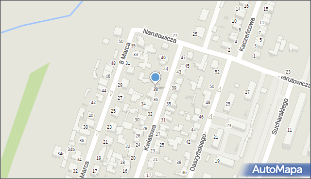 Konstantynów Łódzki, Kwiatowa, 38, mapa Konstantynów Łódzki