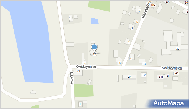 Korzeniewo, Kwidzyńska, 26, mapa Korzeniewo